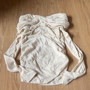Women’s Off-Shoulder Cream Long Sleeve Top
